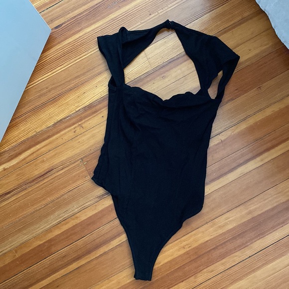 Free People Bodysuit Black Sweetheart Neckline New Medium - Picture 8 of 8